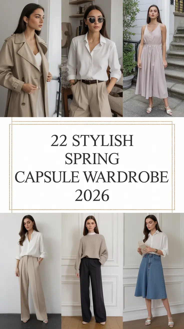 Stylish Spring Capsule Wardrobe 2026: Light & Bright Outfits for a Modern European Spring