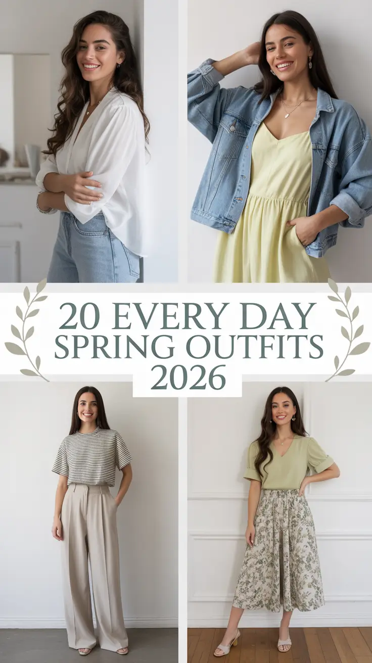Every Day Spring Outfits 2026: Fresh & Casual Style Inspo for Women This Spring