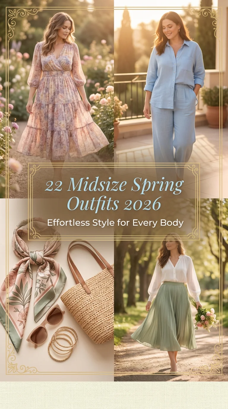 Midsize Spring Outfits 2026: Fresh Ideas for Cute, Casual & Chic Spring Style