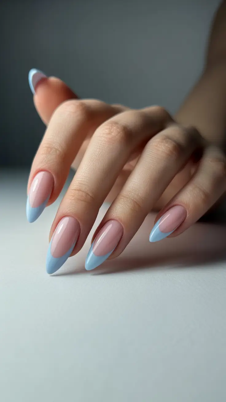 spring nail color ideas 2026 Blueberry Mist Tips