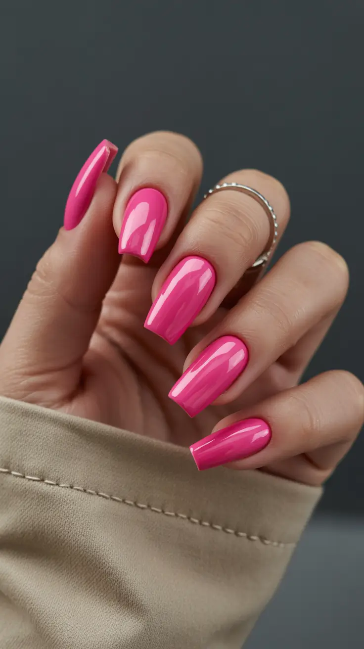 spring nail color ideas 2026 Bubblegum Shine