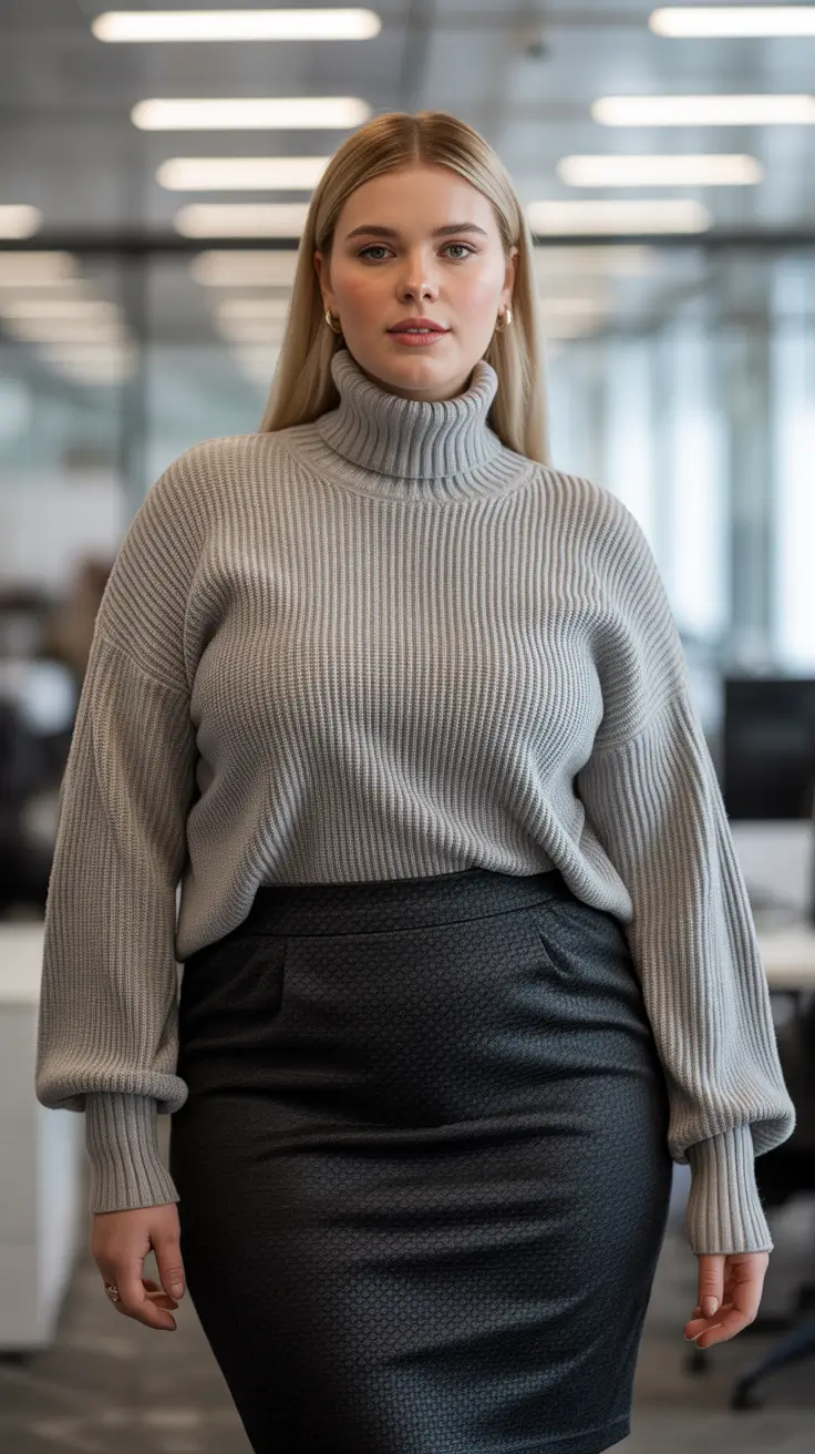 spring outfits for plus size women 2026 Structured Neutrals for a Polished Spring Workday