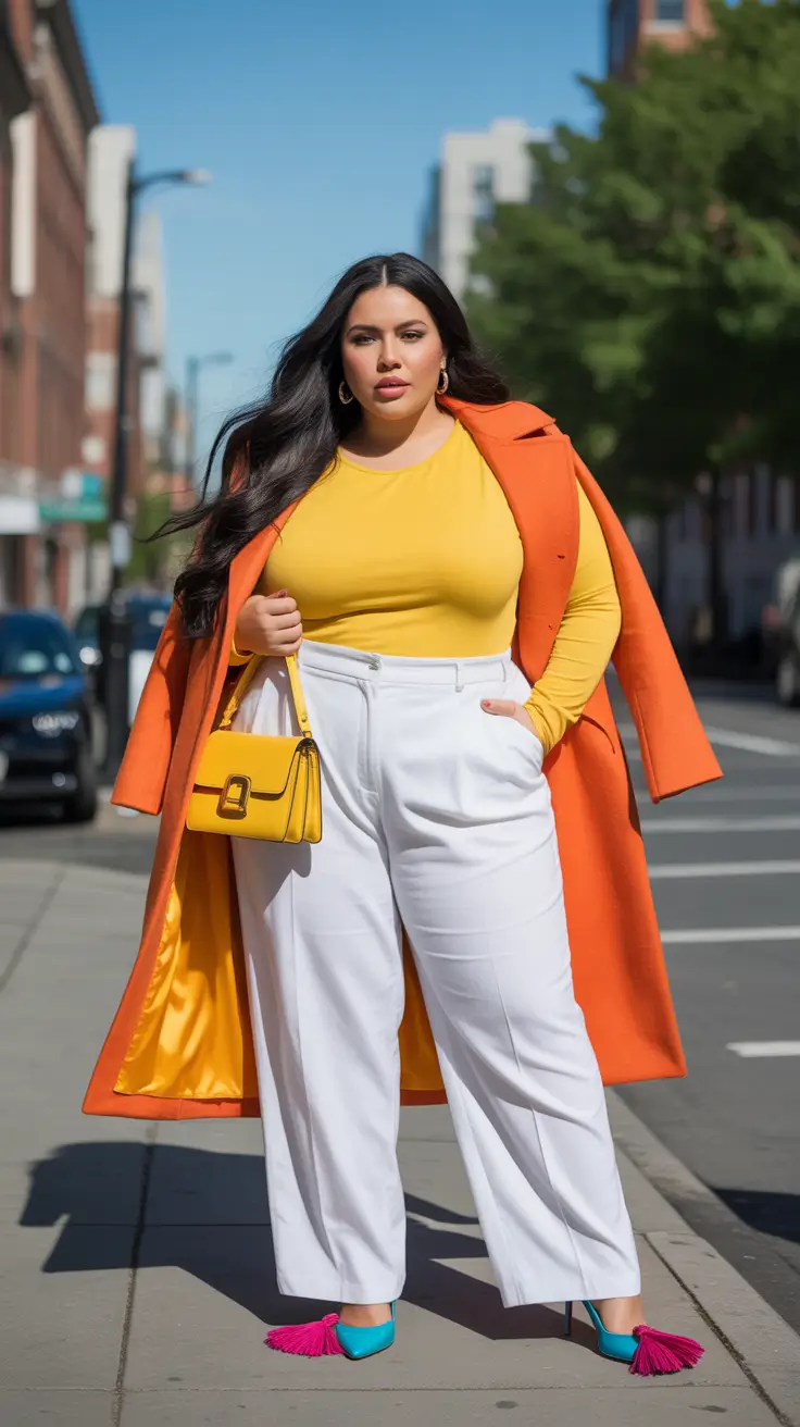 stylish plus size spring outfits 2026 Statement Color Blocking for Bold 2026 Street Style