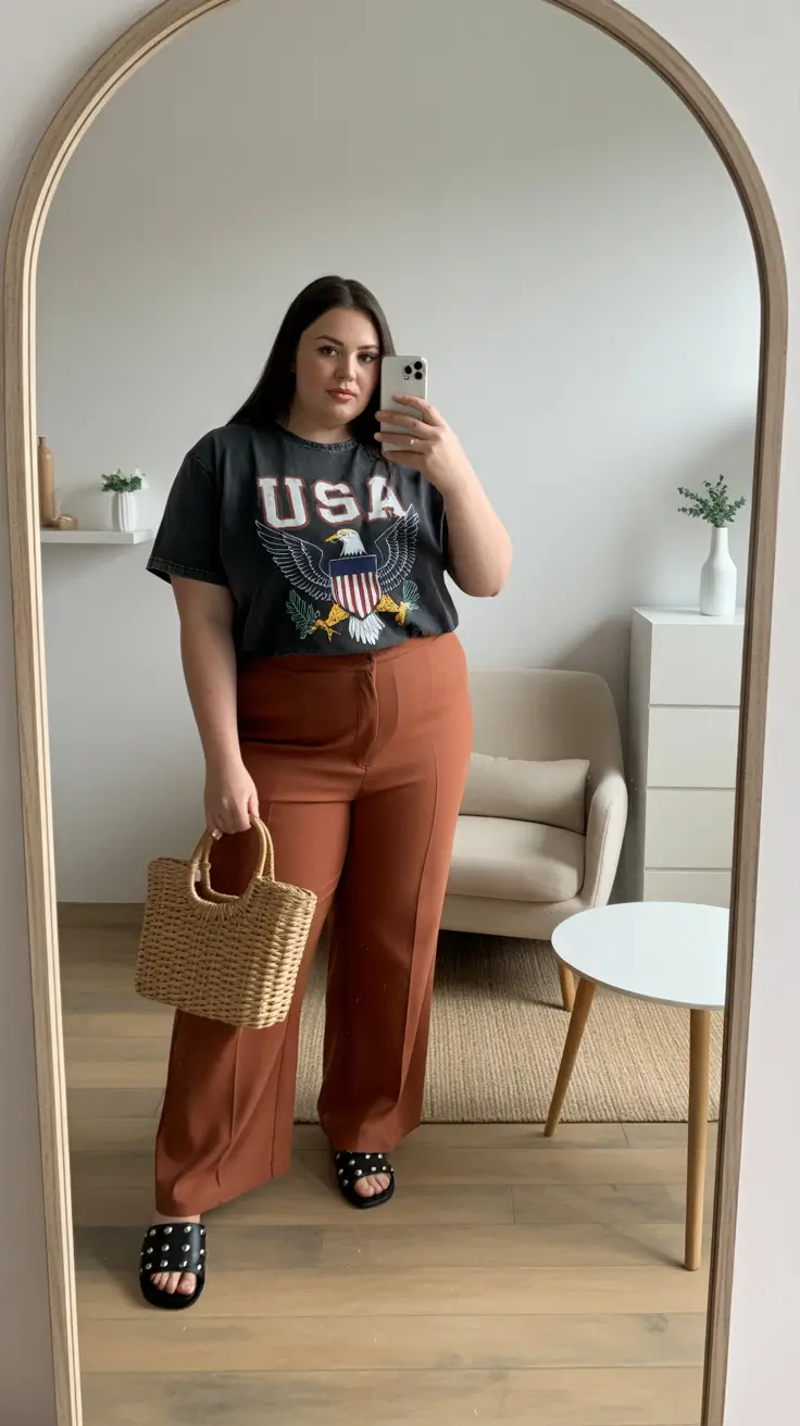 stylish plus size spring outfits 2026 Vintage Americana Meets Modern Tailoring