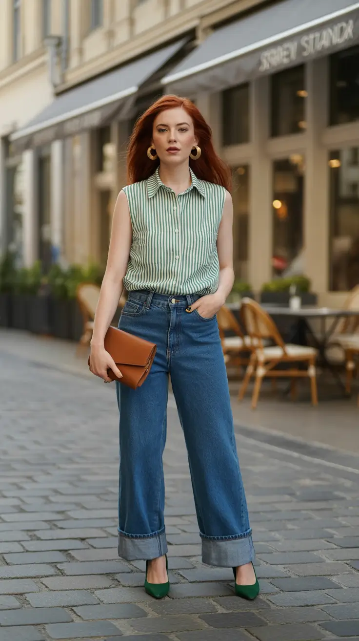 stylish spring capsule wardrobe 2026 Fresh Stripes and Denim for Effortless Day-to-Day Style