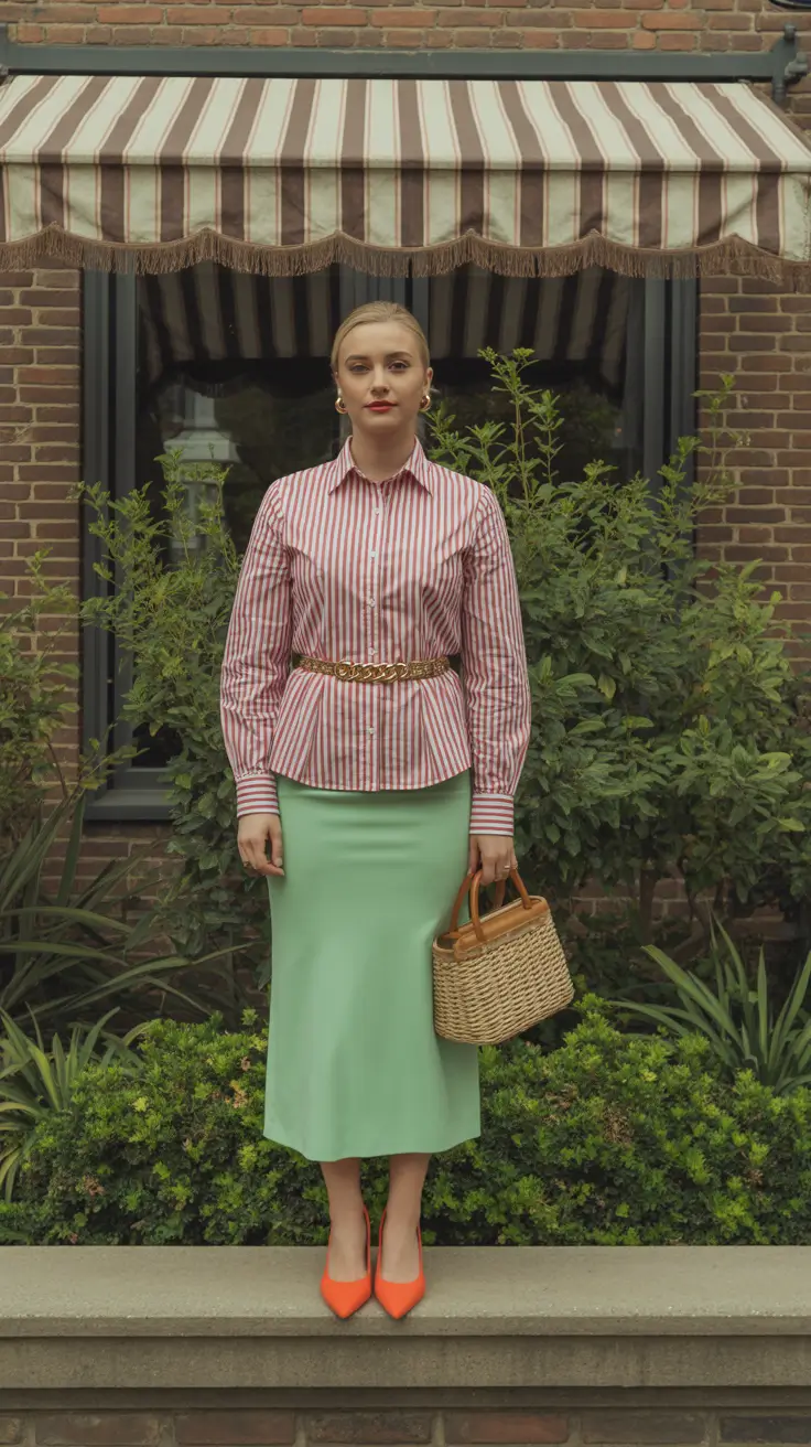 stylish spring capsule wardrobe 2026 Mint and Stripe Harmony for a Soft European Spring