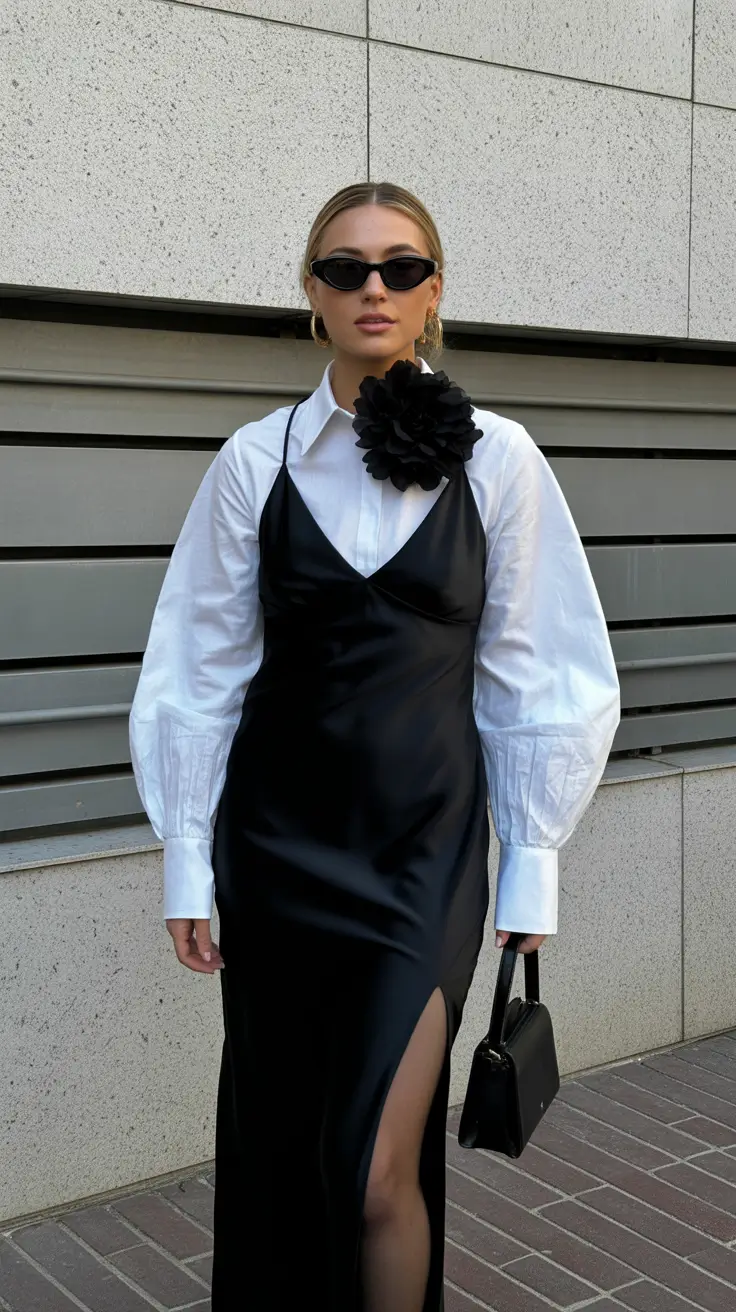 stylish spring capsule wardrobe 2026 Monochrome Noir Layers With Modern Parisian Drama