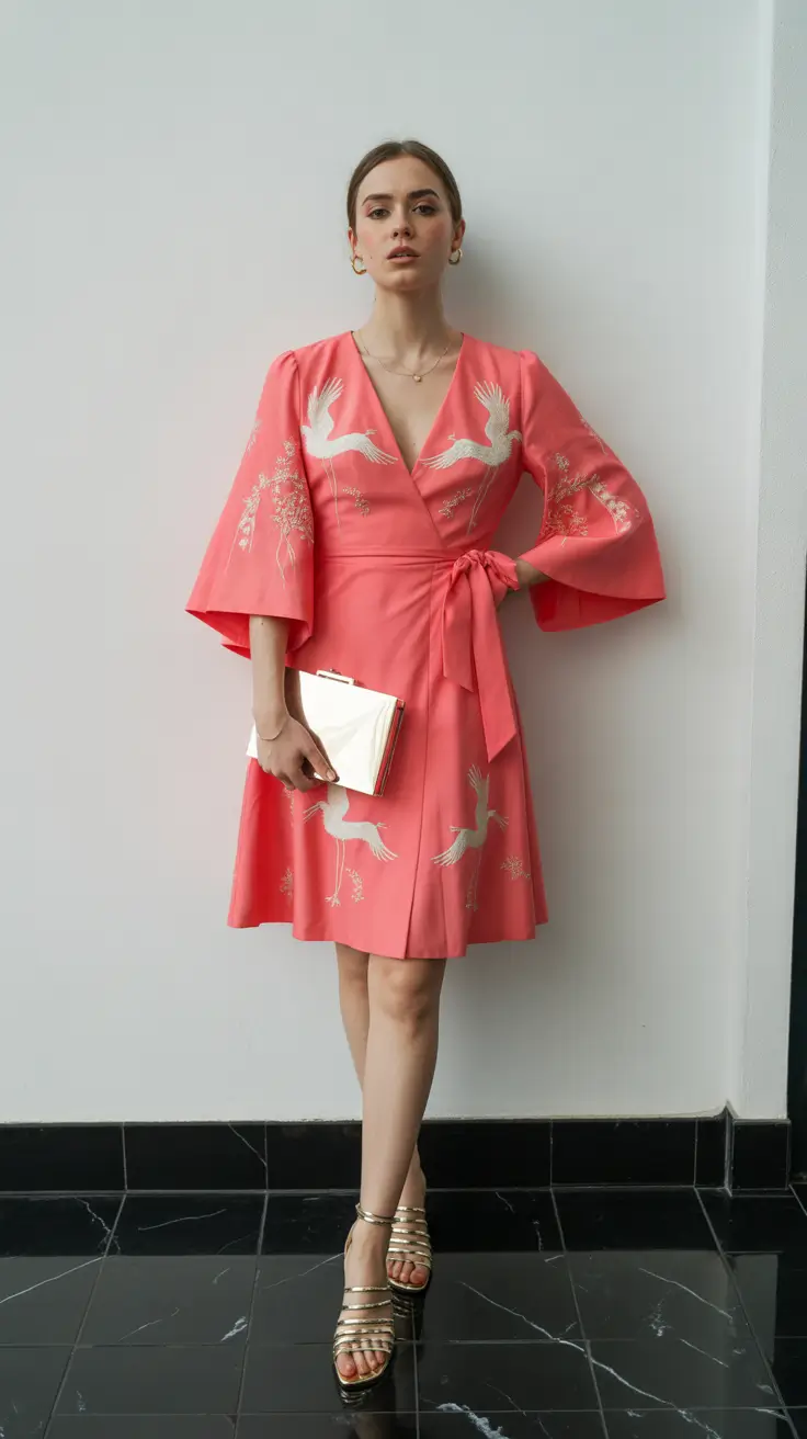 stylish spring dress outfits 2026 Blossom-Inspired Wrap Grace