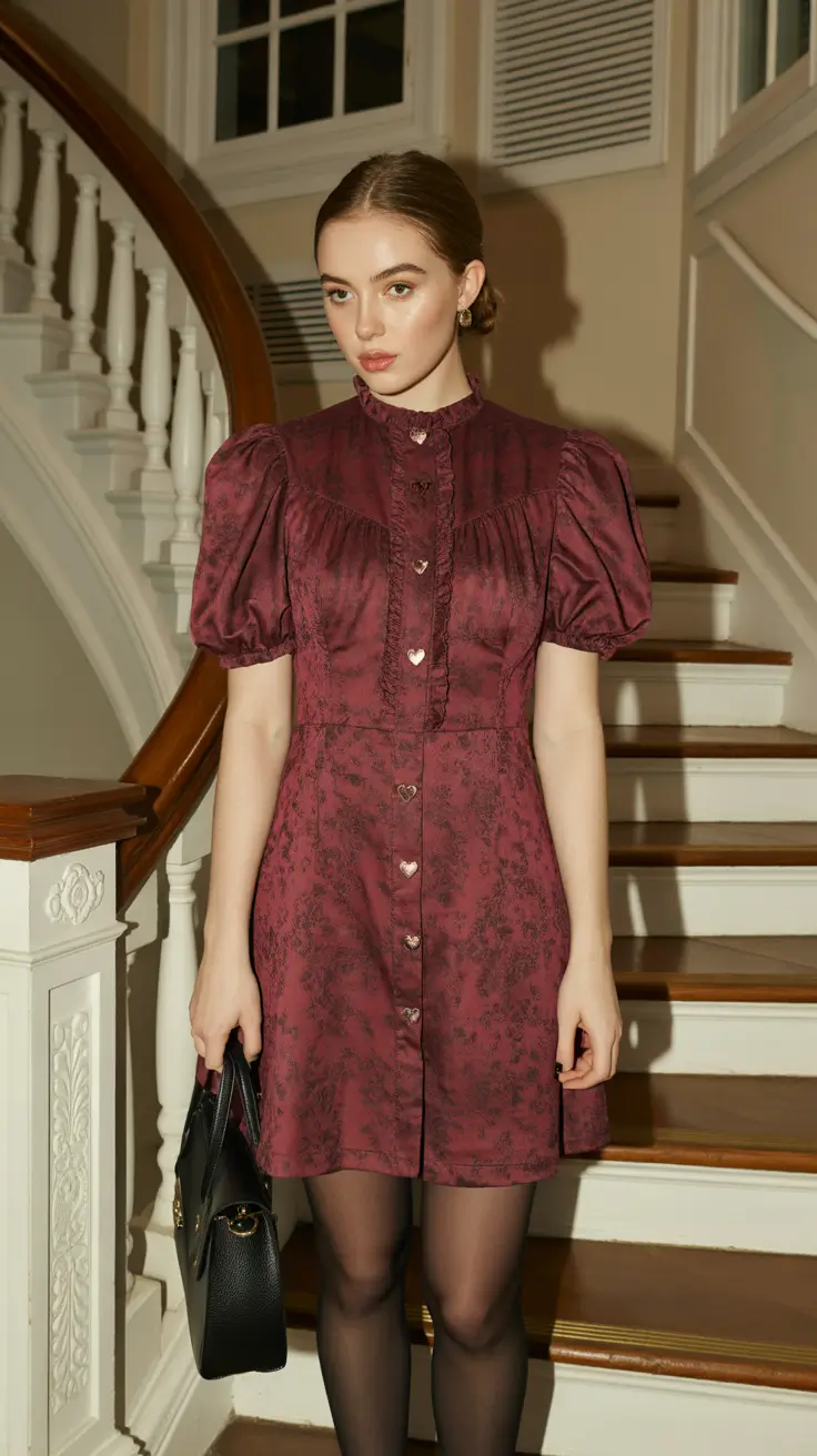 stylish spring dress outfits 2026 Vintage Plum Romance