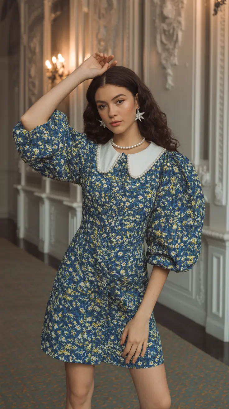 stylish spring dress outfits 2026 Midnight Meadow Charm