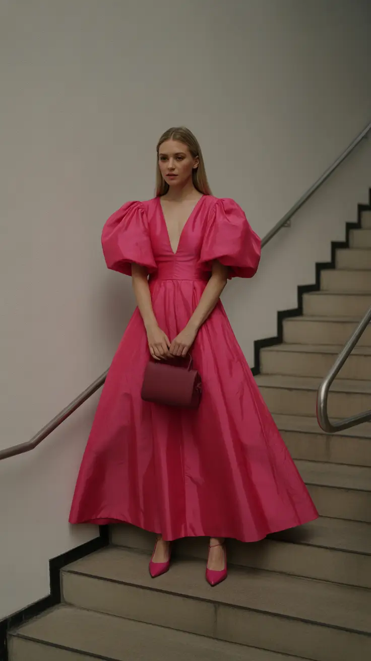 stylish spring dress outfits 2026 Vivid Pink Volume