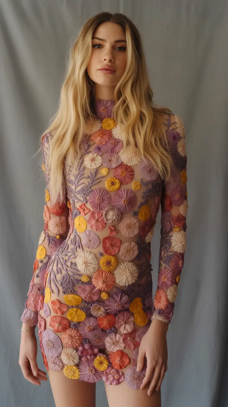 stylish spring dress outfits 2026 Botanical Sheer Artistry