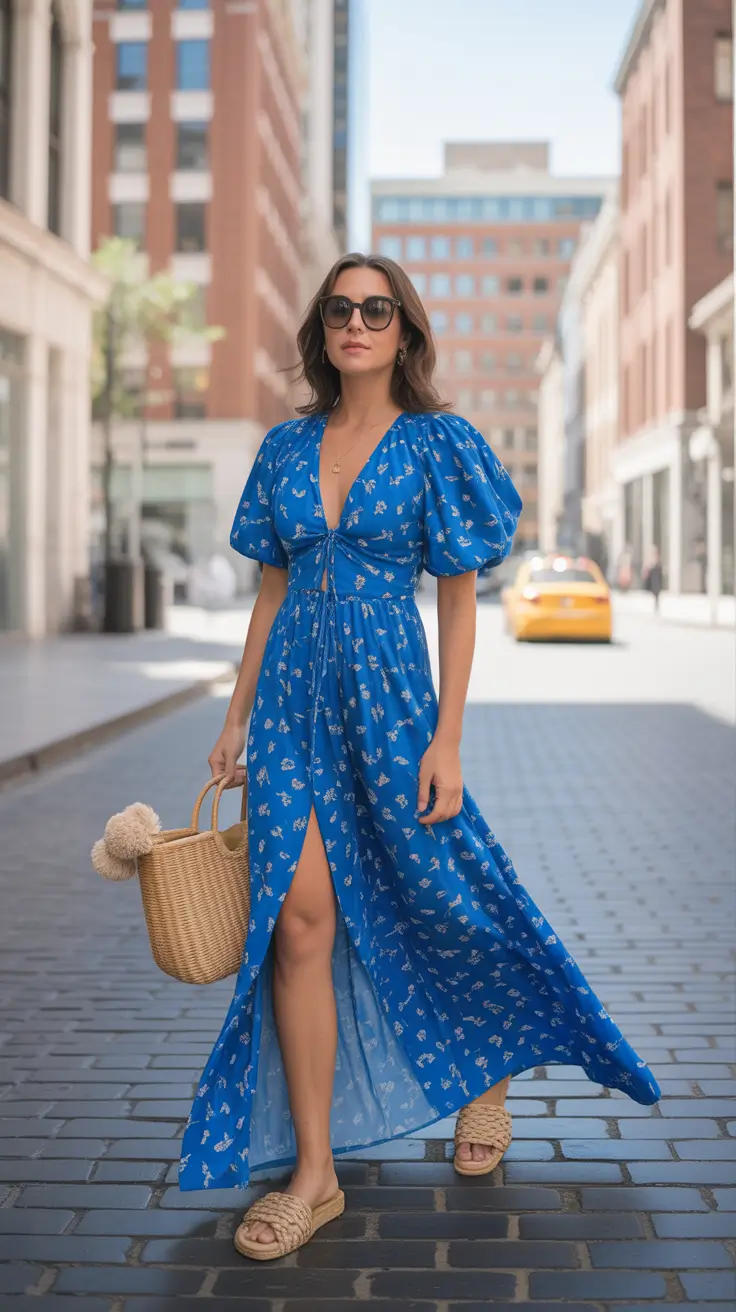 stylish spring dress outfits 2026 City Breeze in Blue