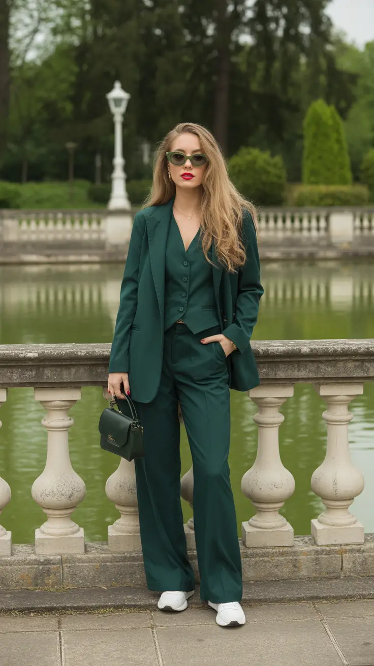 stylish spring fashion outfits 2026 Elevated Emerald Tailoring for a Confident Spring Reset