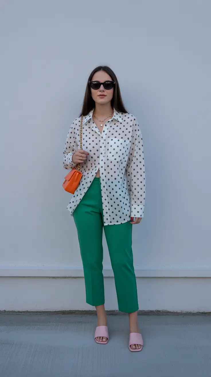 stylish spring fashion outfits 2026 Playful Polka Dots with Fresh Spring Green
