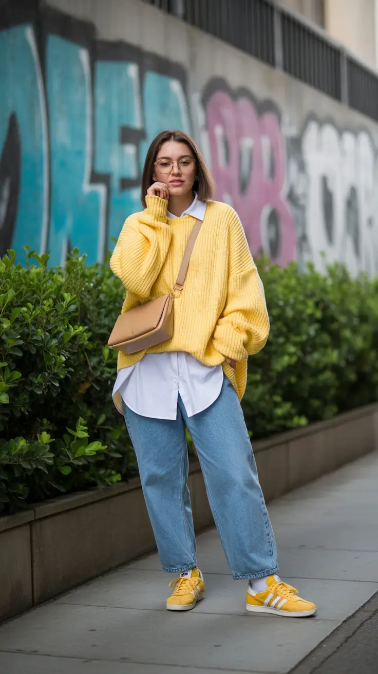 stylish spring jeans outfit 2026 Sunny Layers