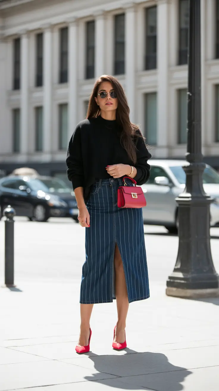 Stylish spring office outfits for work 2026 Denim Elegance with a Chic Spring Twist