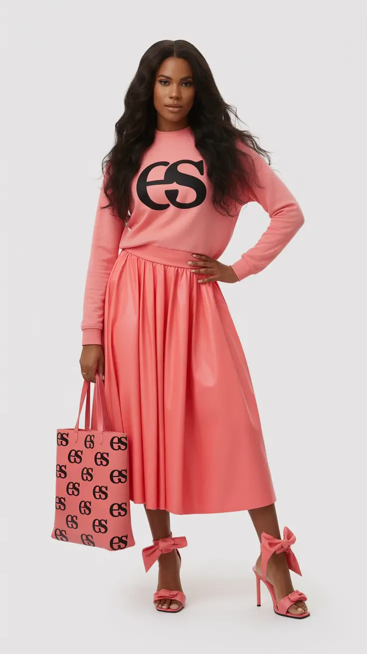 stylish spring outfits black women 2026 Monochrome Playfulness With Volume