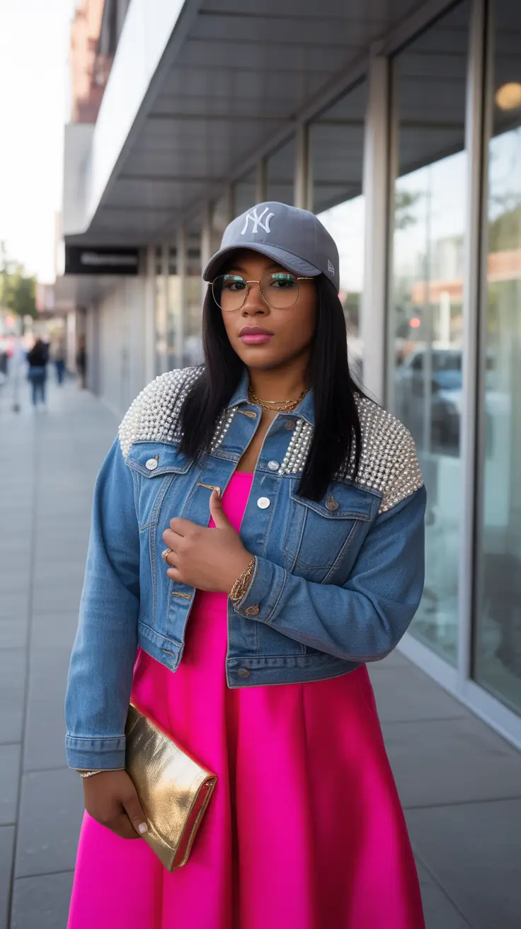 stylish spring outfits black women 2026 Sporty Glam With a Denim Twist