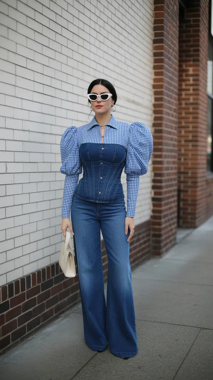 stylish spring outfits for women over 40 2026 Denim Sculpture