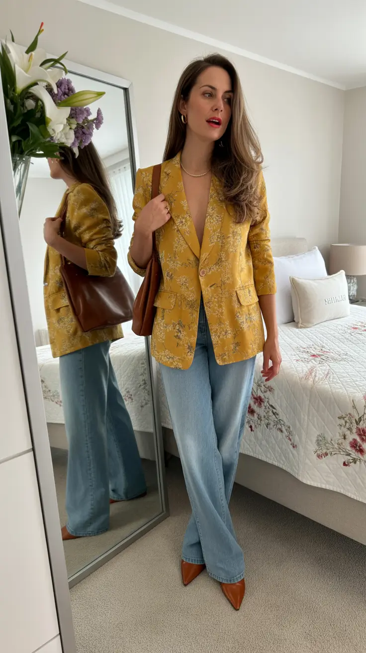 stylish spring outfits for women over 40 2026 Golden Blossoms