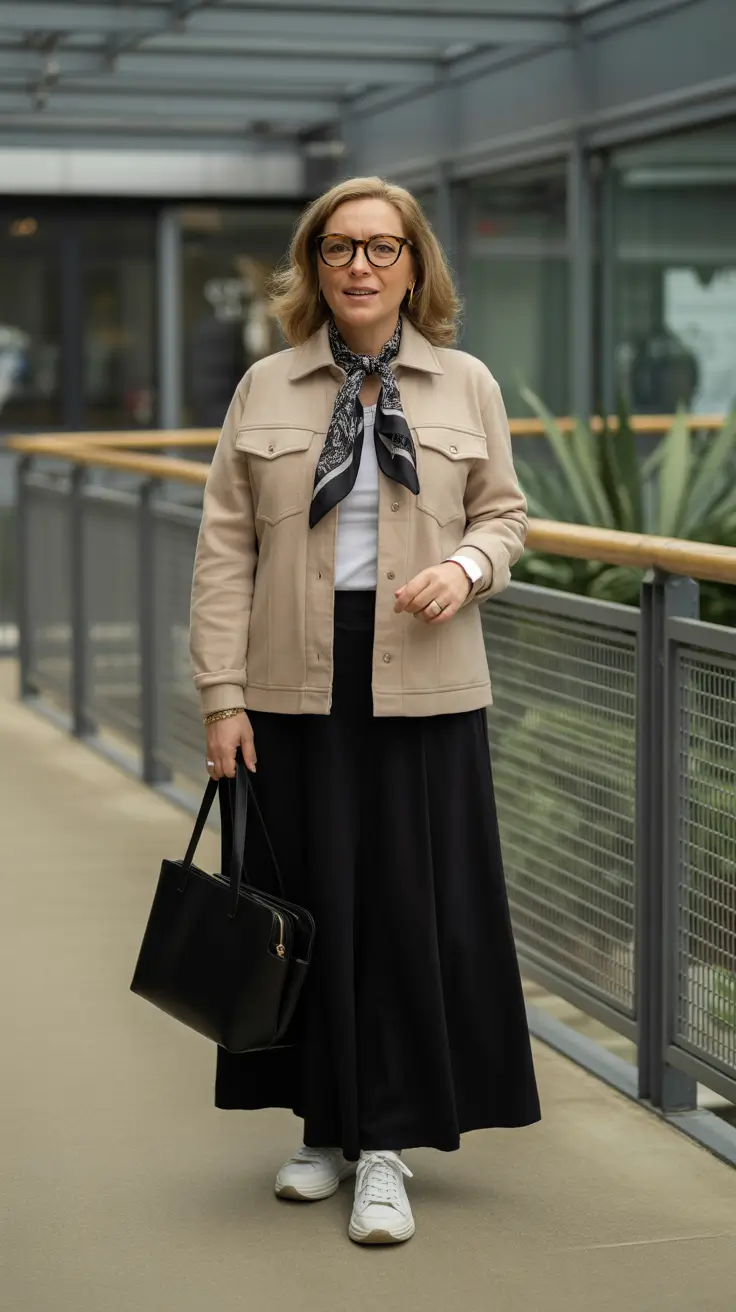 stylish spring outfits for women over 40 2026 Soft Neutrals French Ease