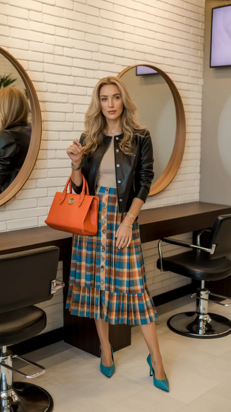 stylish spring outfits for women over 40 2026 Playful Checks