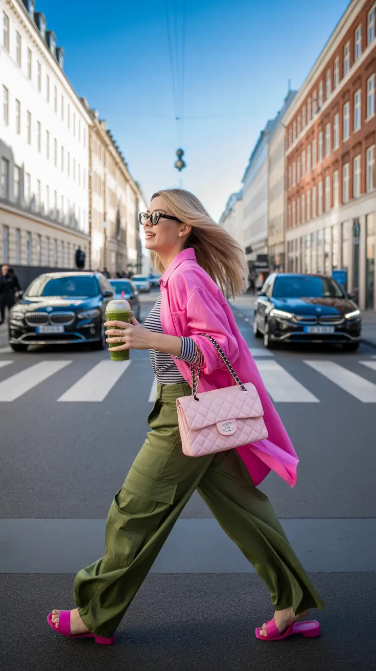 stylish spring travel outfits 2026 Bold Color Blocking for European Streets and Cute Spring Adventures