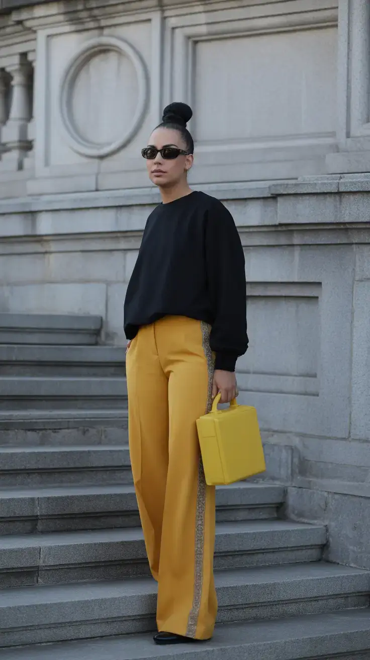 stylish winter to spring outfits 2026 Urban Yellow Confidence