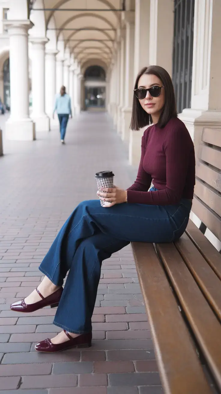 stylish winter to spring outfits 2026 Deep Berry Simplicity