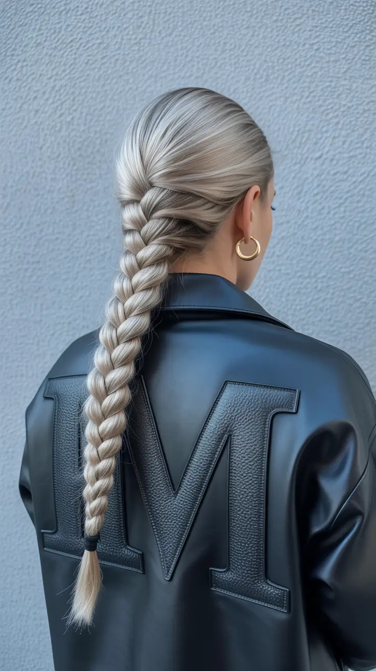 best spring braids hairstyle 2026 Sculpted Low Platinum Statement Braid