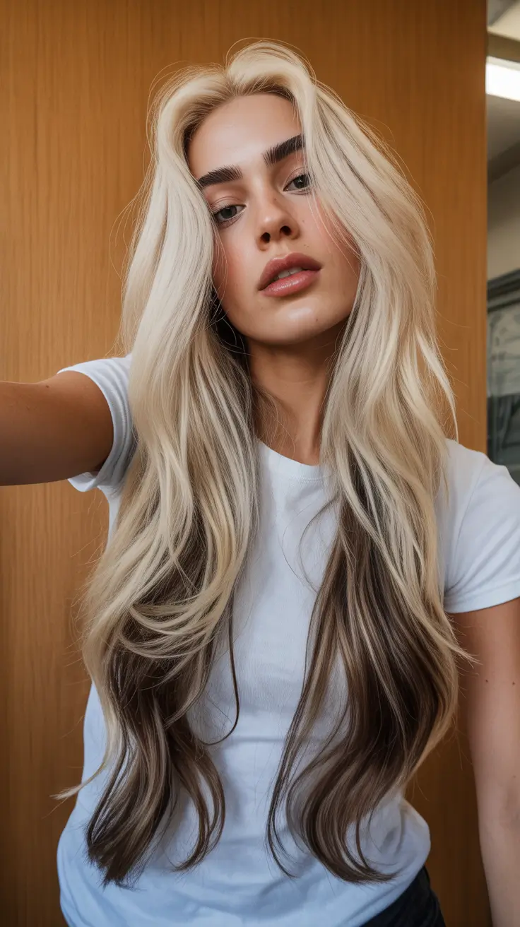 chic spring long haircut styles 2026 High-Contrast Blonde with Dimensional Long Layers
