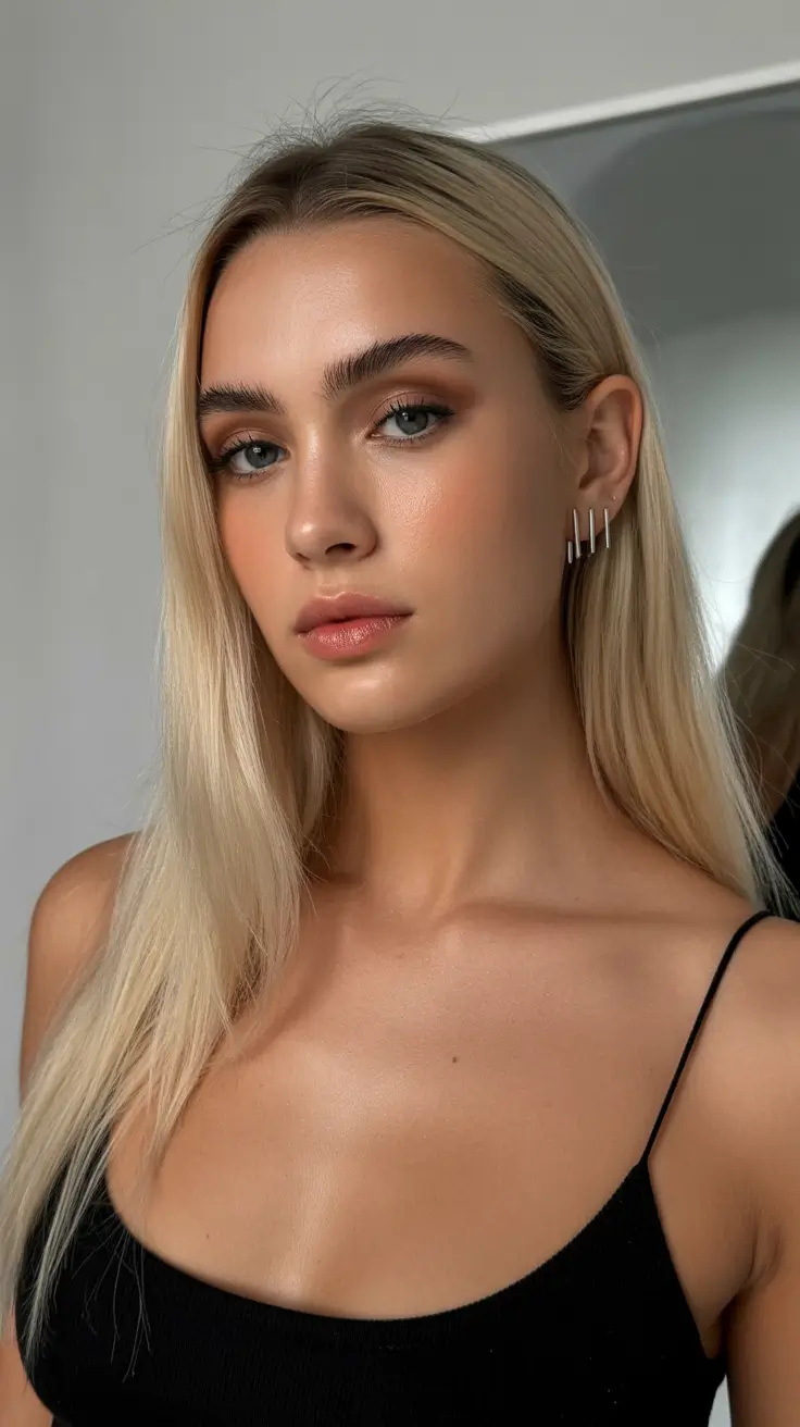 chic spring long haircut styles 2026 Cool Blonde Length with Subtle Spring Layers