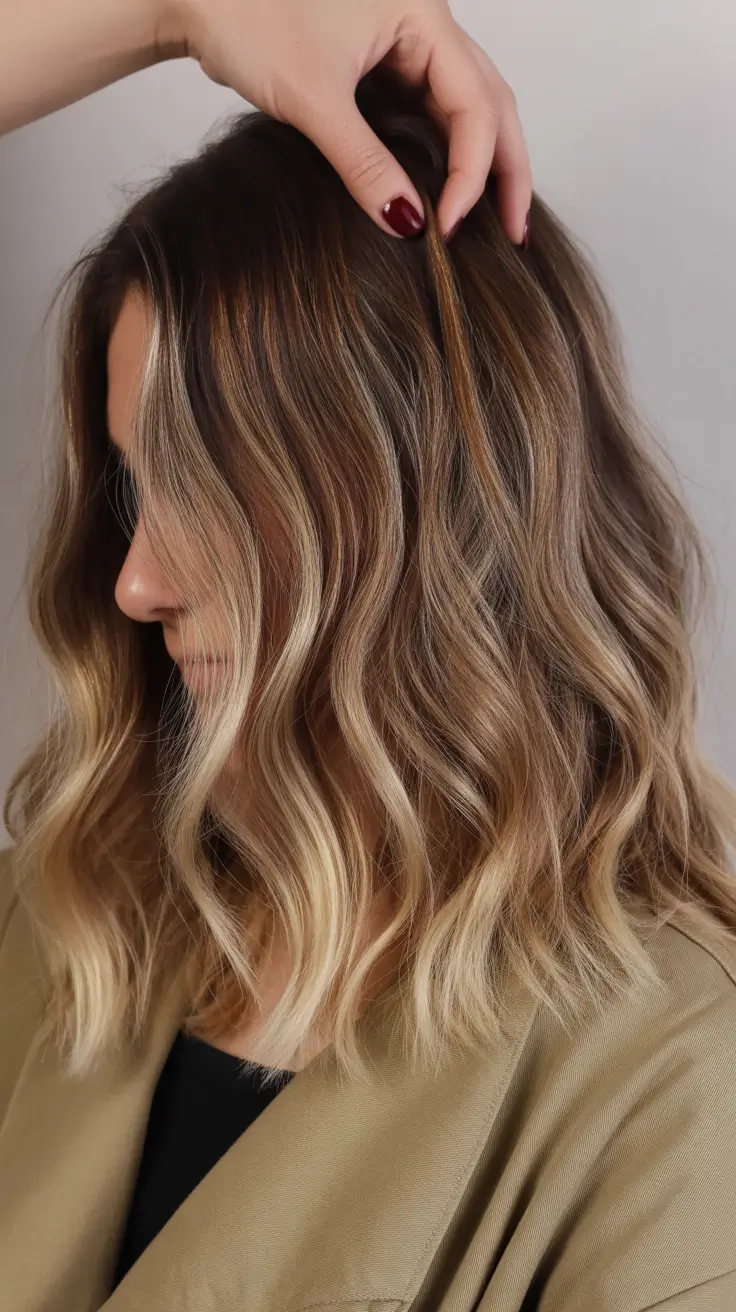 cute spring balayage hair color ideas 2026 Toasted Almond Balayage with Soft Cream Ends
