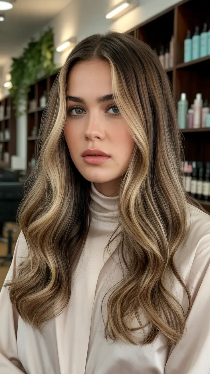cute spring caramel hair color 2026 Luxurious Caramel Contour with Bold Face-Framing Highlights