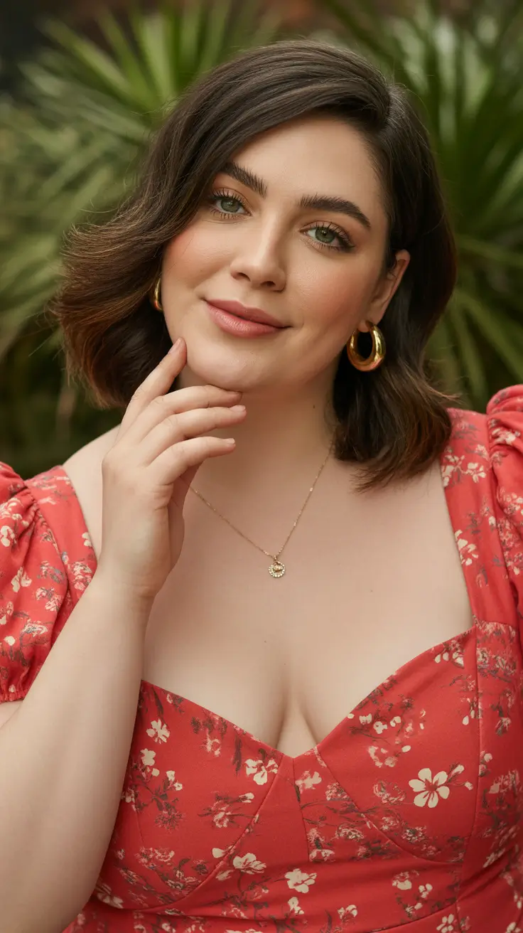 Cute Spring Haircuts for Plus Size Women 2026 Classic Side Part Bob