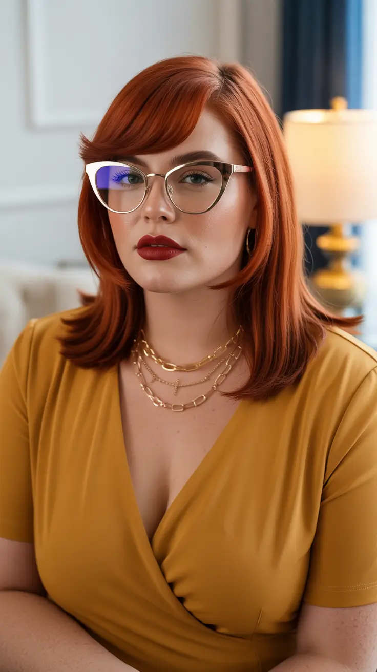 Cute Spring Haircuts for Plus Size Women 2026 Retro Red Bob