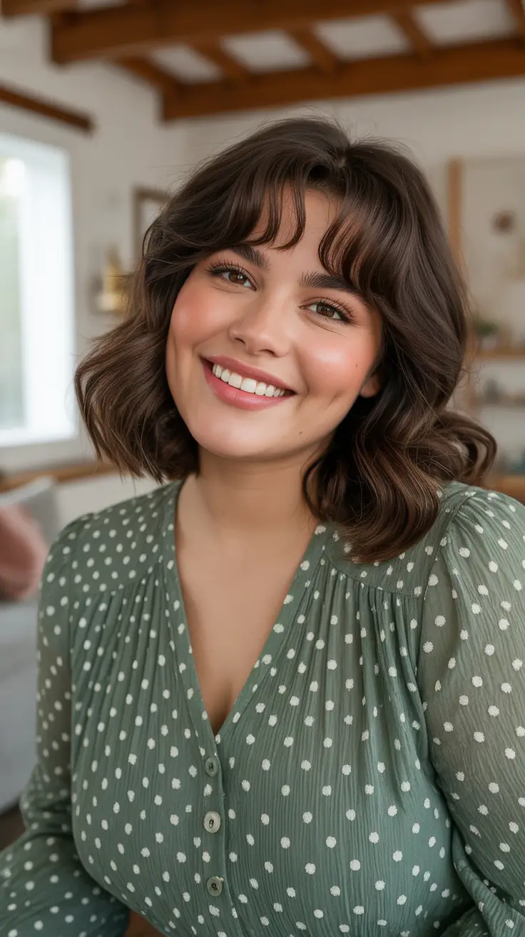 Cute Spring Haircuts for Plus Size Women 2026 Playful Wavy Bob