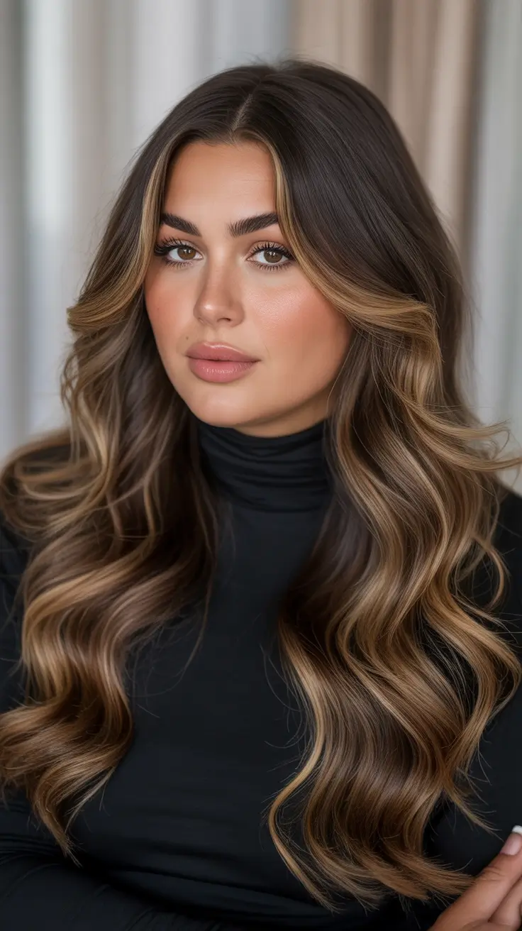 Cute Spring Haircuts for Plus Size Women 2026 Long Balayage Waves