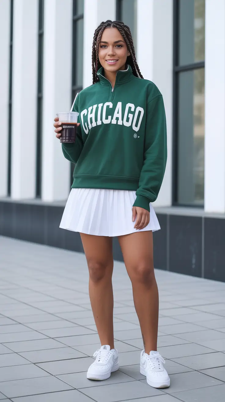 cute tennis skirt spring outfits 2026 Fresh Green Energy With Sporty Spring Ease