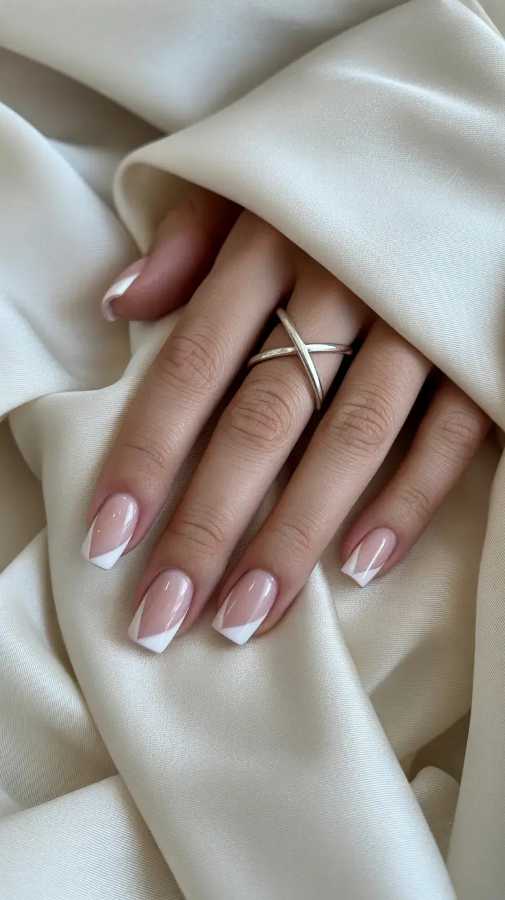 fresh spring nail colors 2026 Modern French Angles: Clean Girl, Upgraded