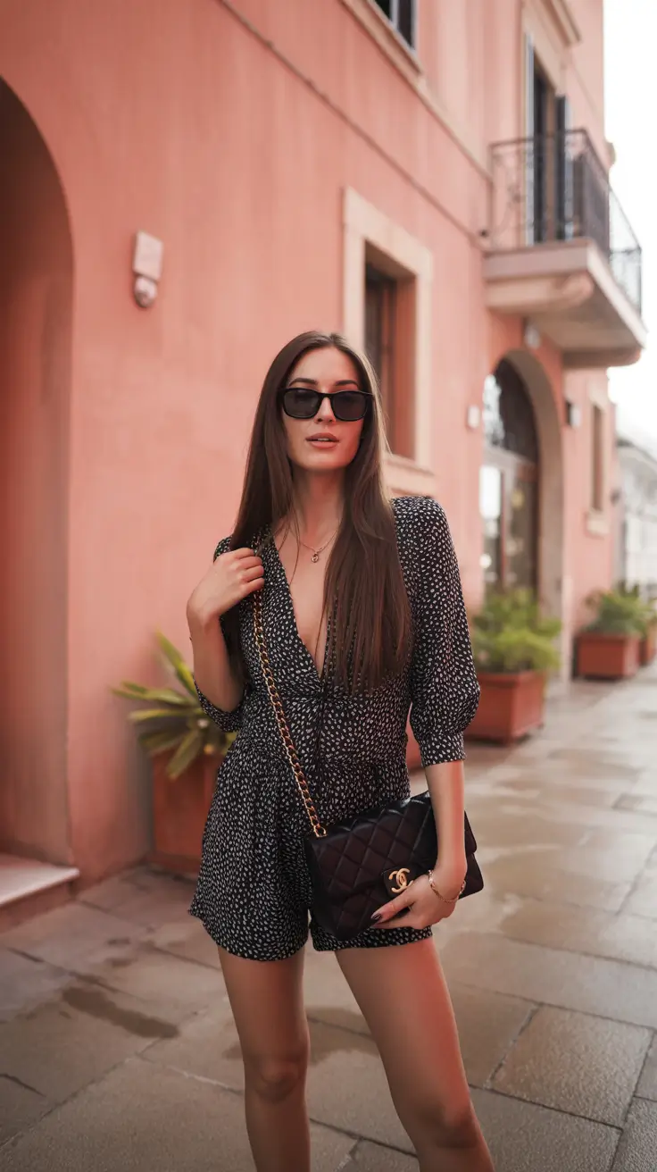 March Outfits Ideas 2026 Effortless Mini Romper for Warm March Escapes