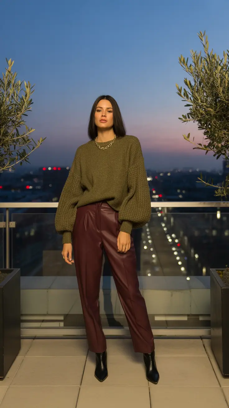 March Outfits Ideas 2026 Evening Edge with Rich Textures