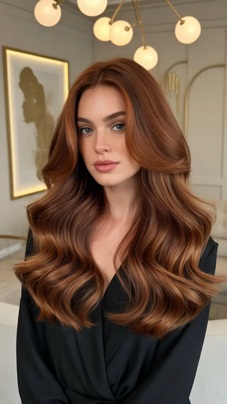 modern spring haircuts 2026 Soft Copper Waves