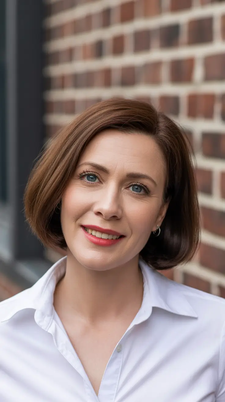 modern spring haircuts for women over 40 2026 Classic Rounded Bob with Soft Spring Shine