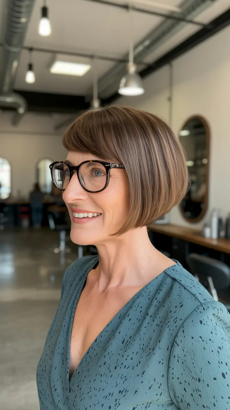 modern spring haircuts for women over 50 2026 Sleek Pageboy With Polished Precision