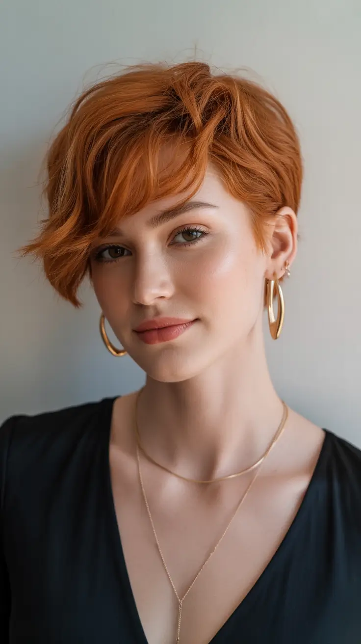 modern spring pixie 2026 Warm Ginger Pixie With Springlight Movement