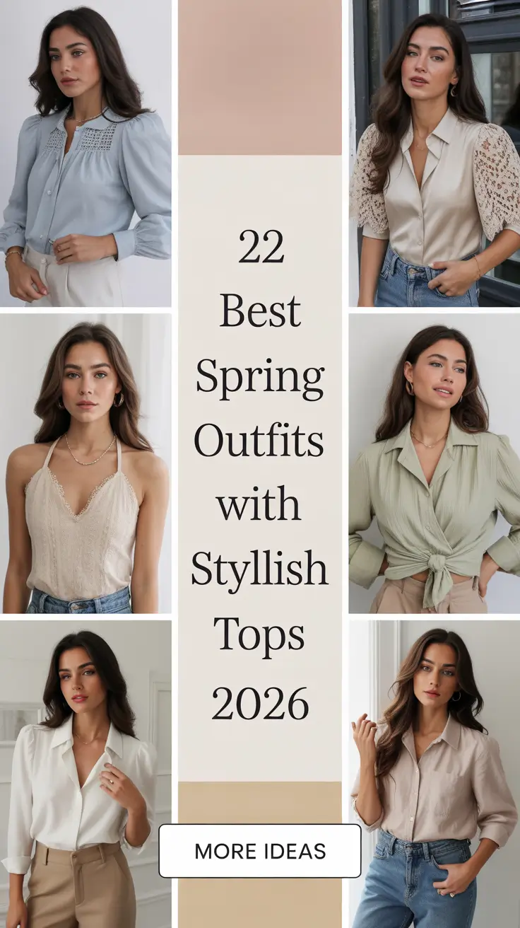 Best Spring Outfits With Stylish Tops 2026: Fresh Looks With Color, Texture, and Denim Classics