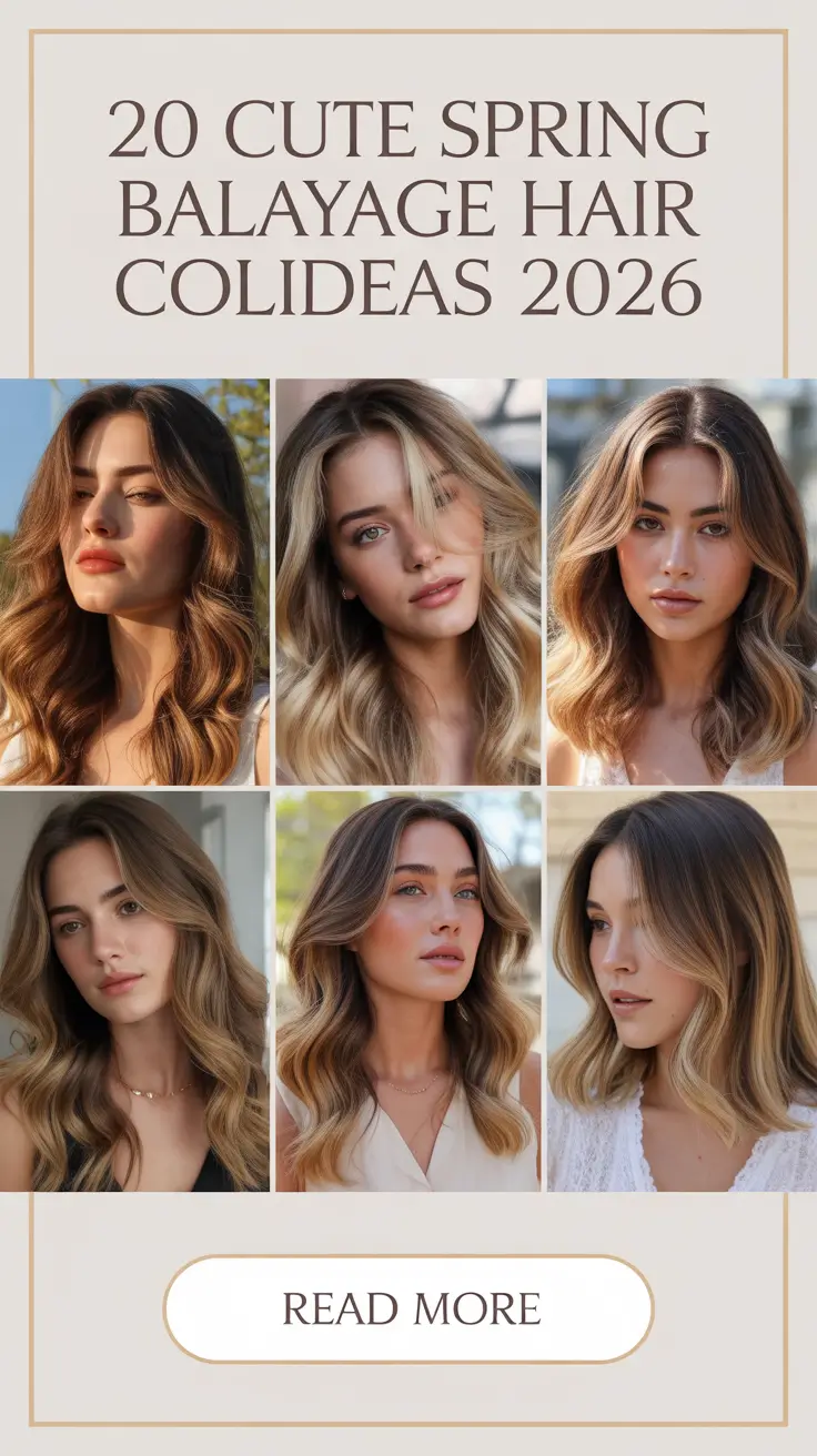 Cute Spring Balayage Hair Color Ideas 2026: Soft Blonde, Brunette & Bright Trends