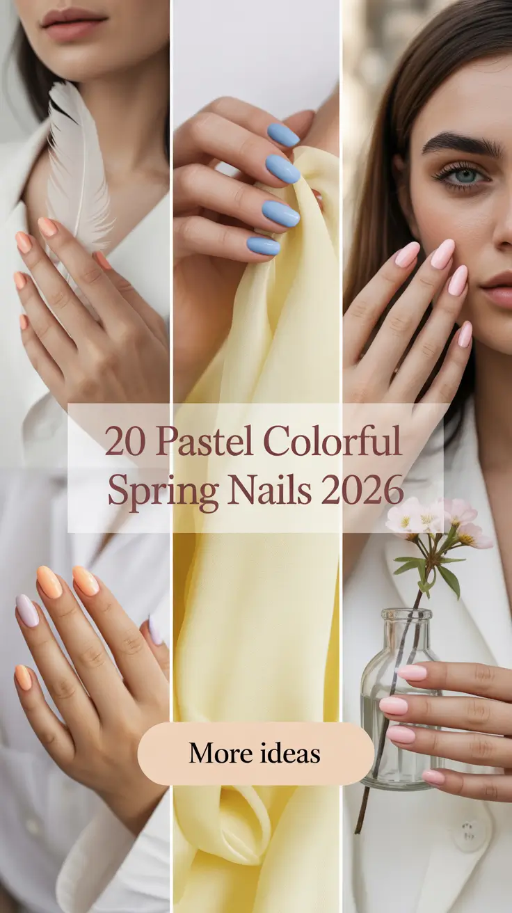 Pastel Colorful Spring Nails 2026: Fresh Color Ideas, Popular Shades & Classy Manicures for March
